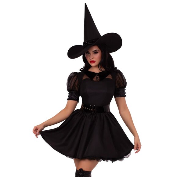 Bewitching Witch Costume - 3-Piece Vintage-Inspired Halloween Set - Picture 1 of 2